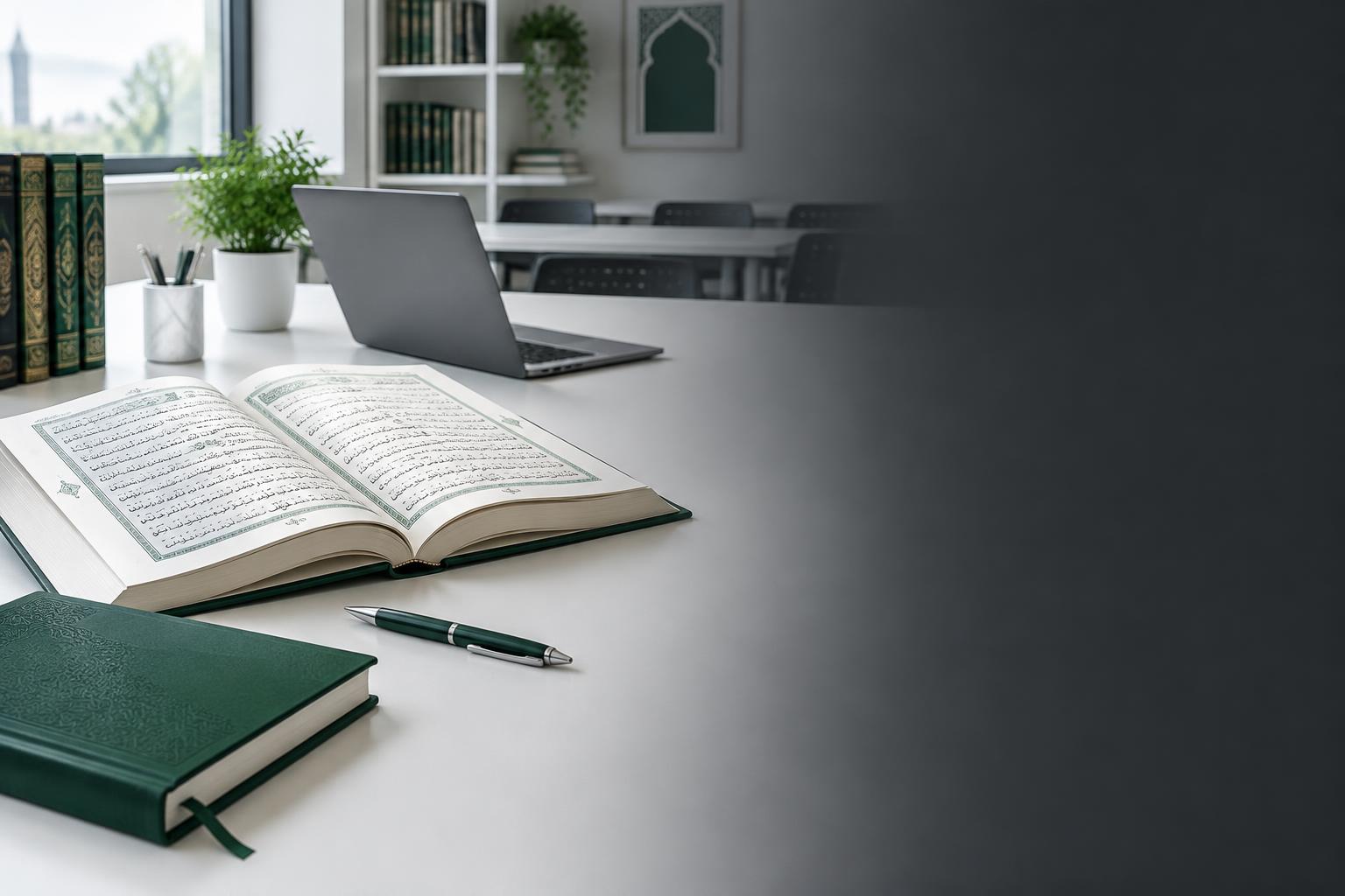 كتاب مفتوح وأدوات تعلم في بيئة دراسية